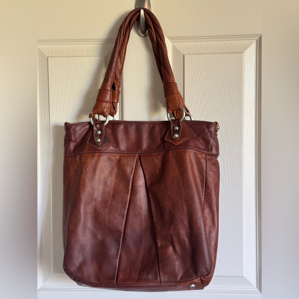 Ellington Brown Leather Tote Bag